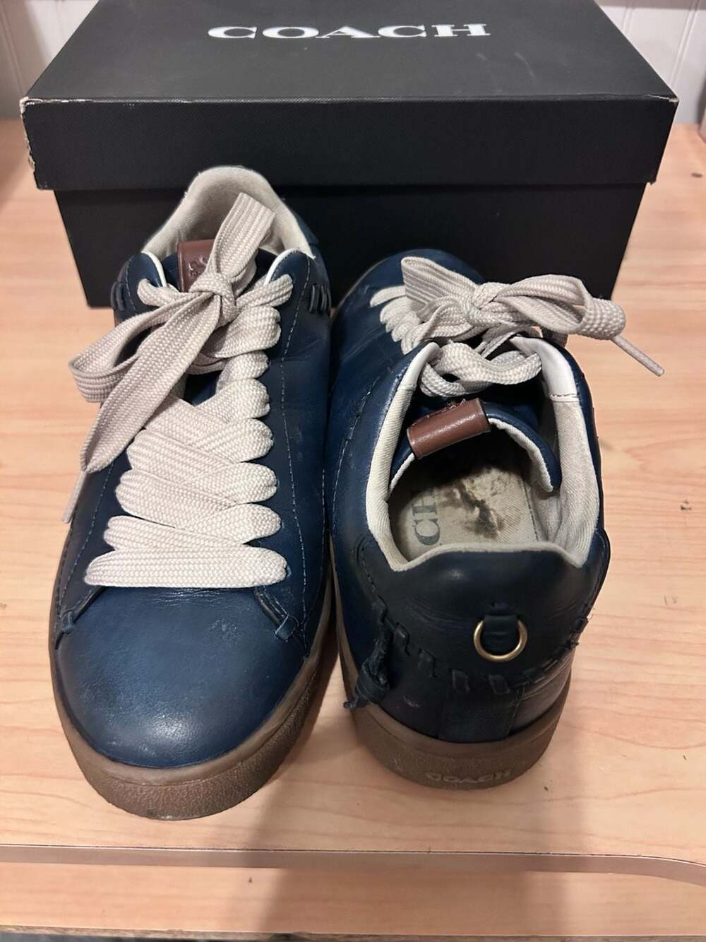 Coach LTHR CRFT C101 Denim Leather Sneakers Size 7.5 D - Picture 10 of 10